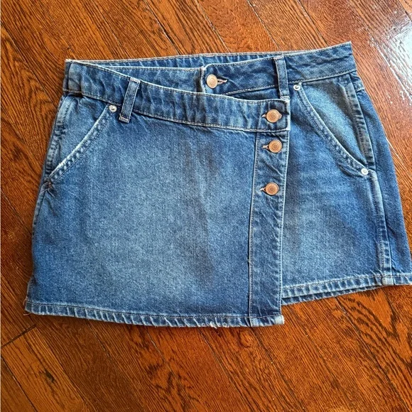 Free People Wynne Denim Mini Skirt - Picture 1 of 4